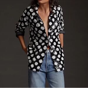 NWT Maeve Sequined Shirt Jacket from Anthropologie Medium
